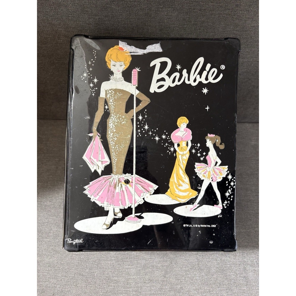 Barbie Mattel Vintage 1962 "Solo In The Spotlight" Black Carrying Case‎ w/Handle